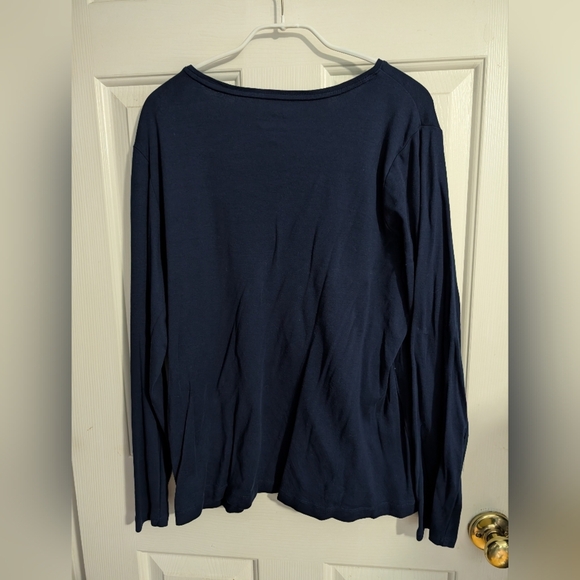 Croft & Barrow Essential Long-Sleeve Crewneck Tee Seattle Navy, L (EUC) - Picture 5 of 6
